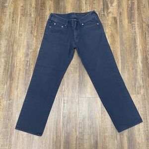 J Hilburn BVG Chinos Navy Blue‎ Cotton Straight Leg Mens Pants W31
